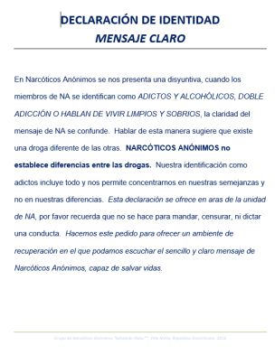 Lectura para los grupos: "Mensaje Claro"