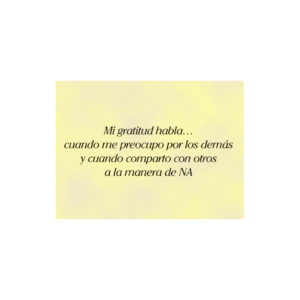 Cartel «Mi gratitud habla»