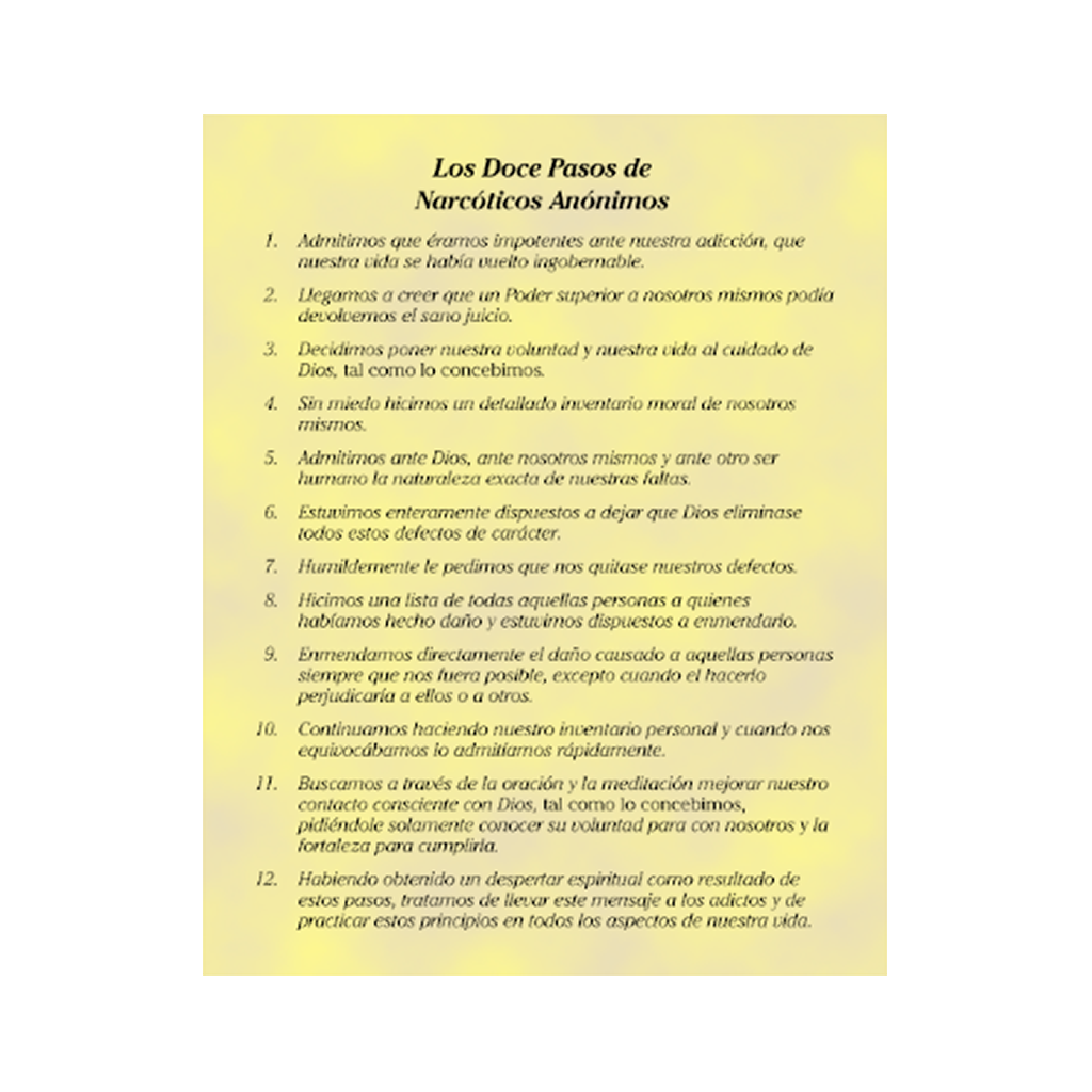 Cartel «Los Doce Pasos»