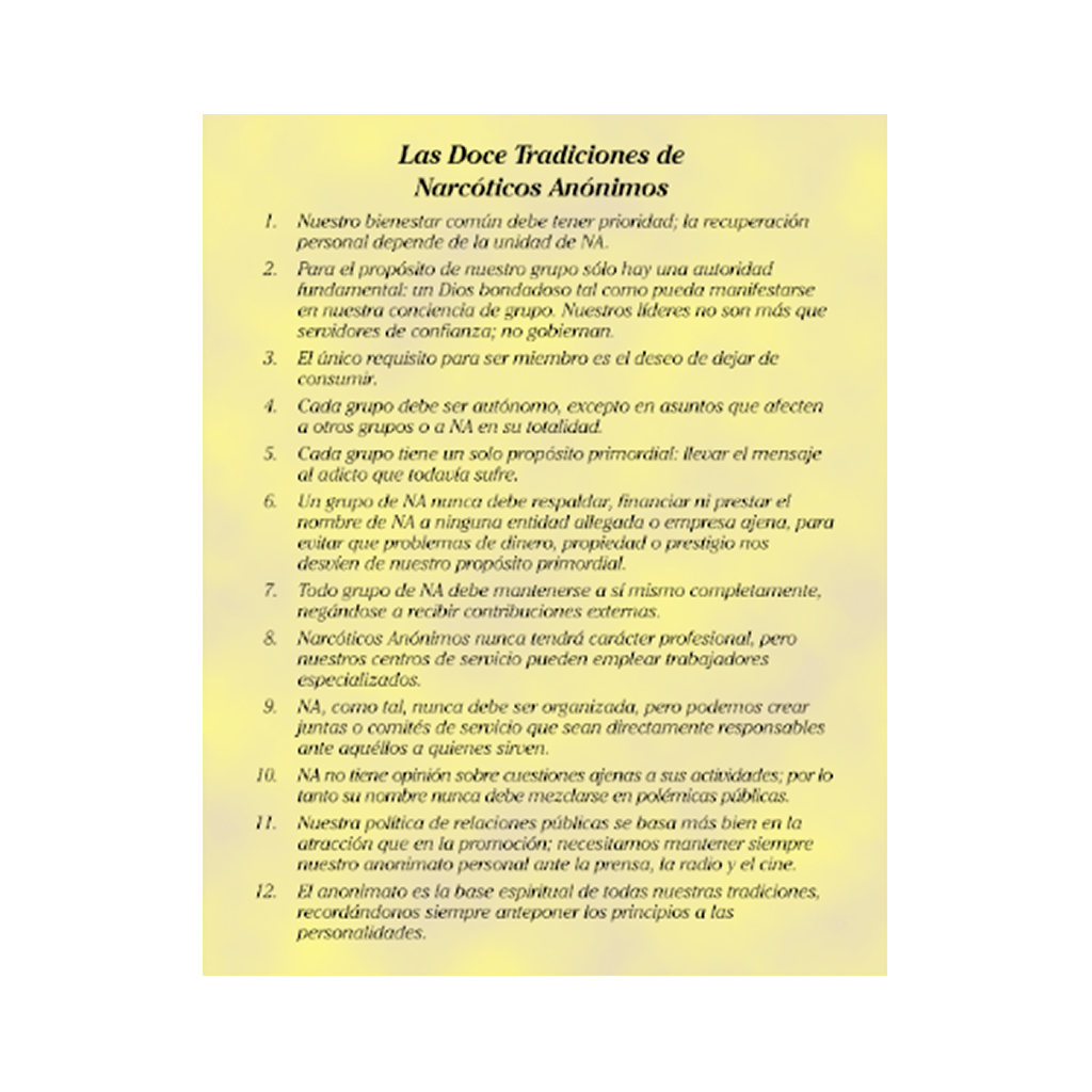 Cartel «Las Doce Tradiciones»