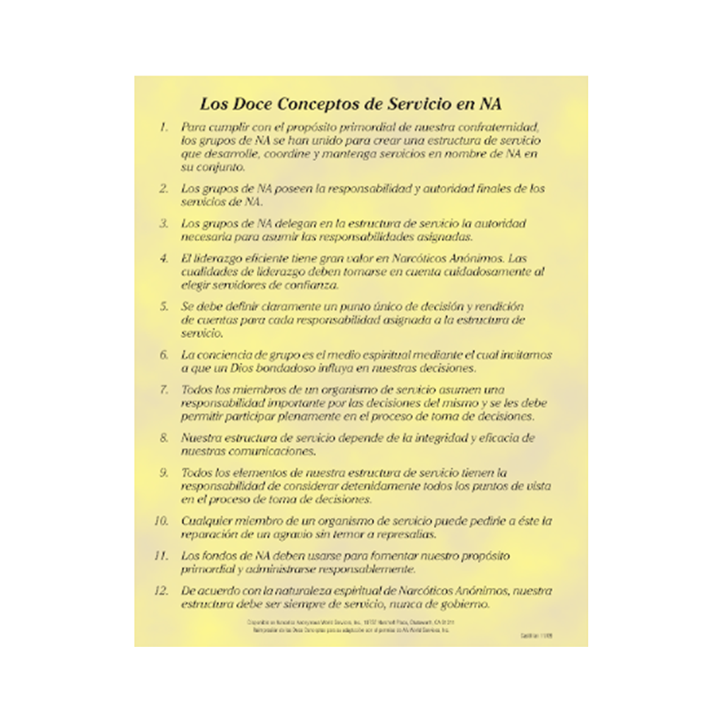 Cartel «Los Doce Conceptos»