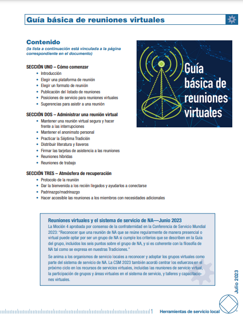 Guía básica de reuniones virtuales