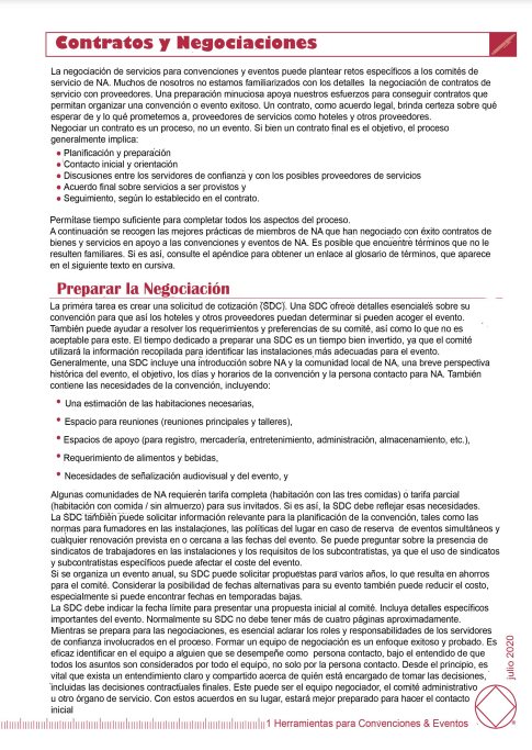 Guía de contratos y negociación de eventos